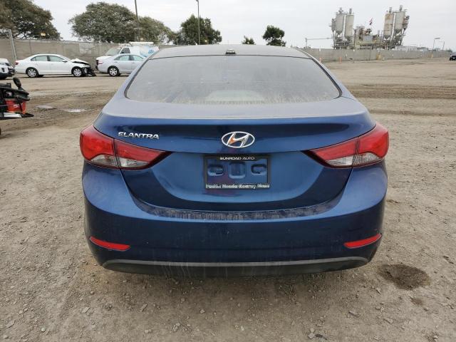 5NPDH4AE5GH739387 - 2016 HYUNDAI ELANTRA SE BLUE photo 6