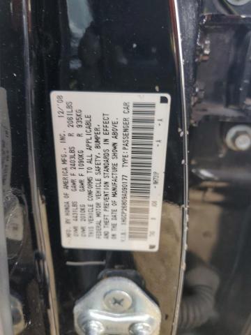 1HGCP26809A090177 - 2009 HONDA ACCORD EXL BLACK photo 12