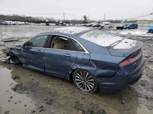 3LN6L5B99KR605496 - 2019 LINCOLN MKZ BLUE photo 2