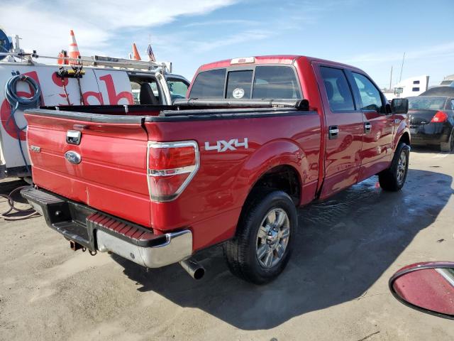 1FTFW1ET3CKD95740 - 2012 FORD F150 SUPERCREW RED photo 3