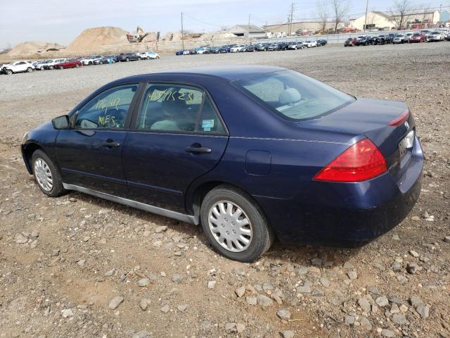 1HGCM56136A066187 - 2006 HONDA ACCORD VALUE BLUE photo 2