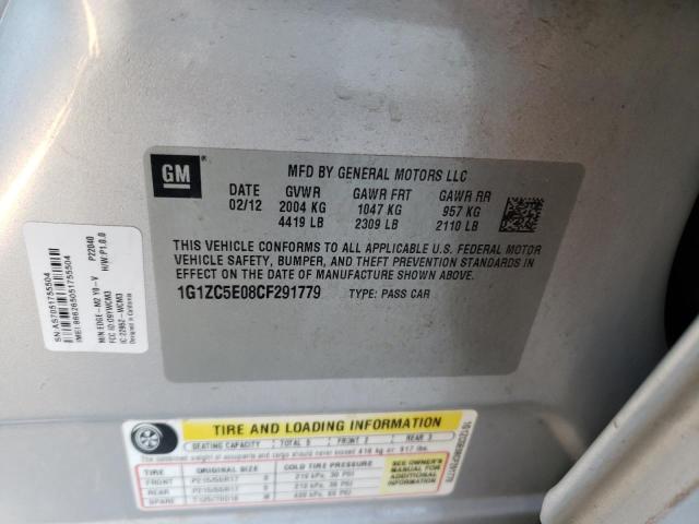 1G1ZC5E08CF291779 - 2012 CHEVROLET MALIBU 1LT 银色 照片 13