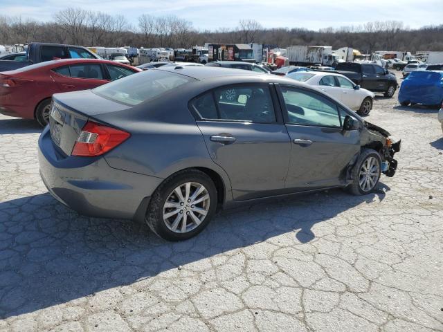 2HGFB2F92CH541820 - 2012 HONDA CIVIC EXL ნაცრისფერი ფოტო 3