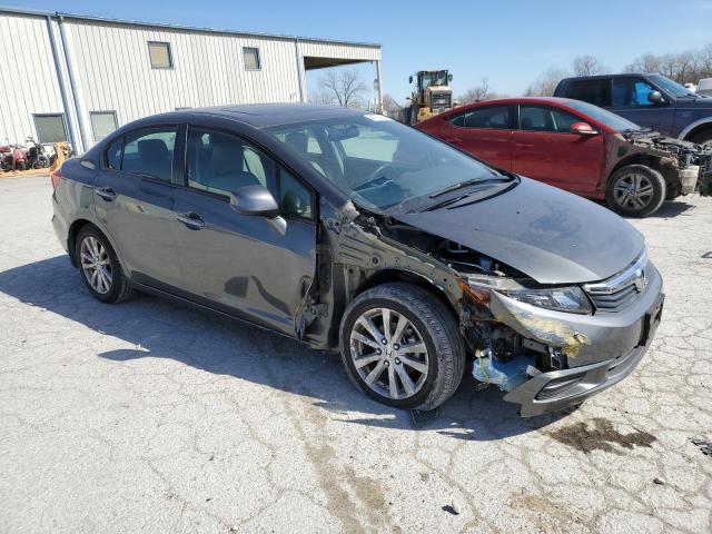 2HGFB2F92CH541820 - 2012 HONDA CIVIC EXL GRAY photo 4