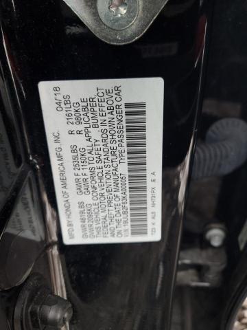19UUB2F63KA000057 - 2019 ACURA TLX TECHNOLOGY BLACK photo 12