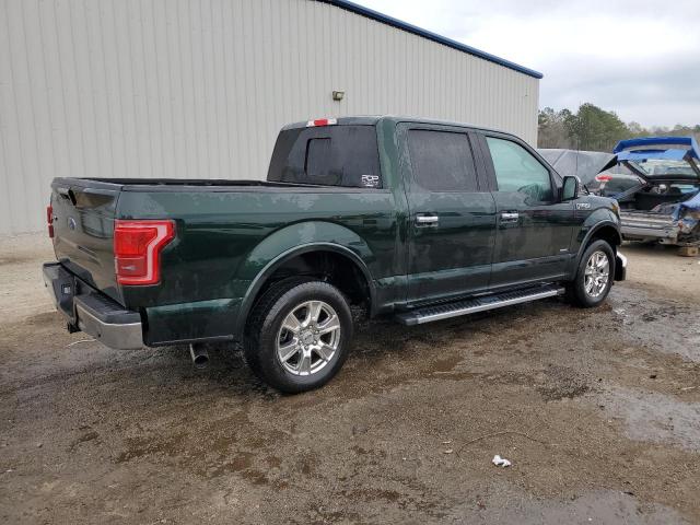 1FTEW1CG5GKE27241 - 2016 FORD F150 SUPERCREW GREEN photo 3