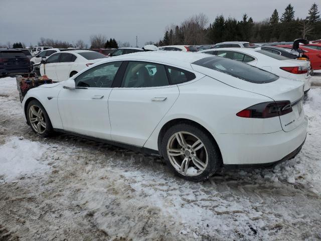 5YJSA1DN9DFP17313 - 2013 TESLA MODEL S WHITE photo 2