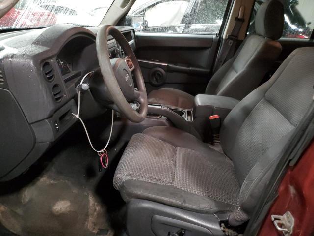 1J8HG48K48C125341 - 2008 JEEP COMMANDER SPORT წითელი ფოტო 7