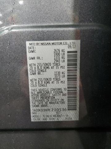 5N1DR3CDXPC210536 - 2023 NISSAN PATHFINDER SL GRAY photo 14