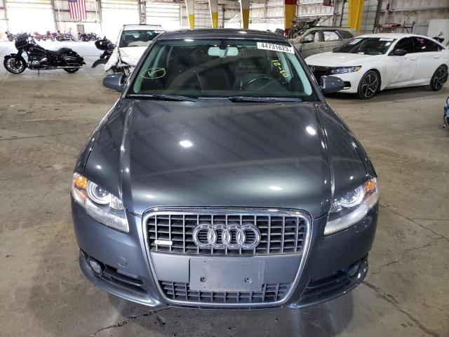 WAUDH78E48A065195 - 2008 AUDI A4 3.2 QUATTRO GRAY photo 5