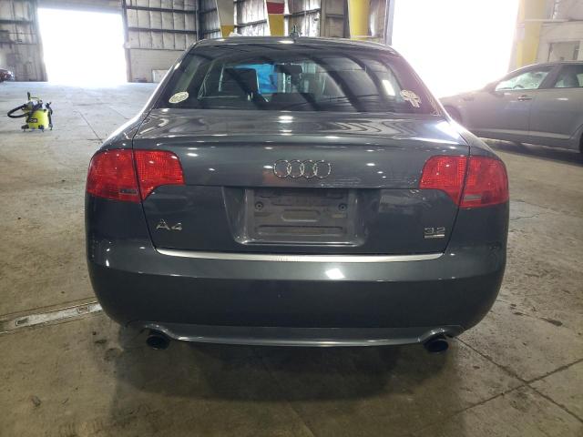 WAUDH78E48A065195 - 2008 AUDI A4 3.2 QUATTRO GRAY photo 6