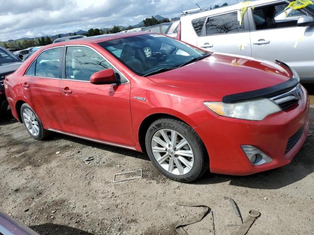 4T1BD1FK3EU110581 - 2014 TOYOTA CAMRY HYBRID RED photo 4