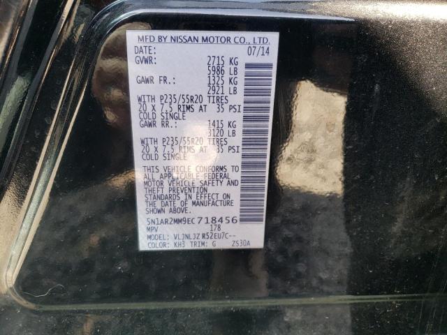 5N1AR2MM9EC718456 - 2014 NISSAN PATHFINDER S BLACK photo 13