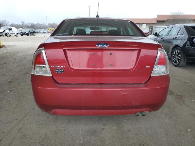 3FAHP07Z59R139112 - 2009 FORD FUSION SE RED photo 6