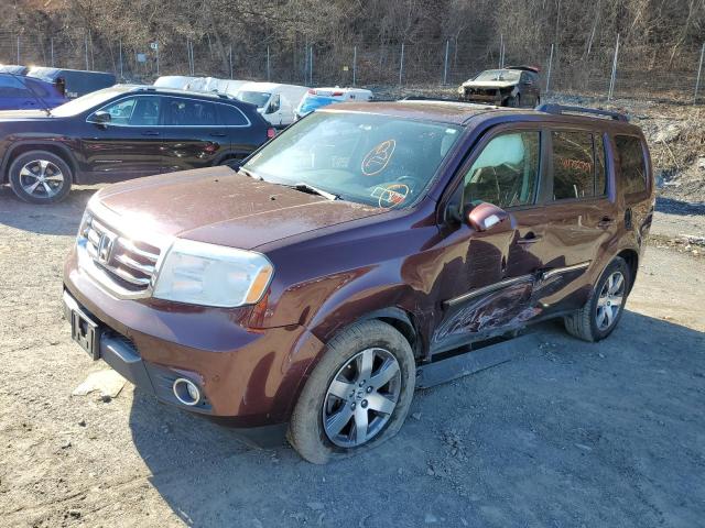 5FNYF4H95FB053587 - 2015 HONDA PILOT TOURING MAROON photo 1