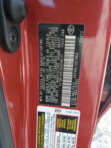 4T1BF3EK7BU649417 - 2011 TOYOTA CAMRY BASE RED photo 12