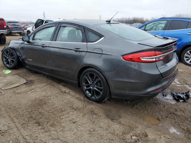 3FA6P0LU3JR239781 - 2018 FORD FUSION SE HYBRID CHARCOAL photo 2