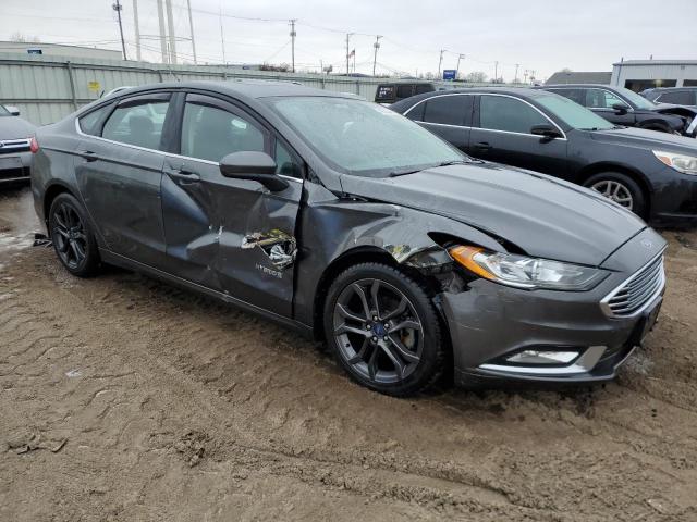 3FA6P0LU3JR239781 - 2018 FORD FUSION SE HYBRID CHARCOAL photo 4