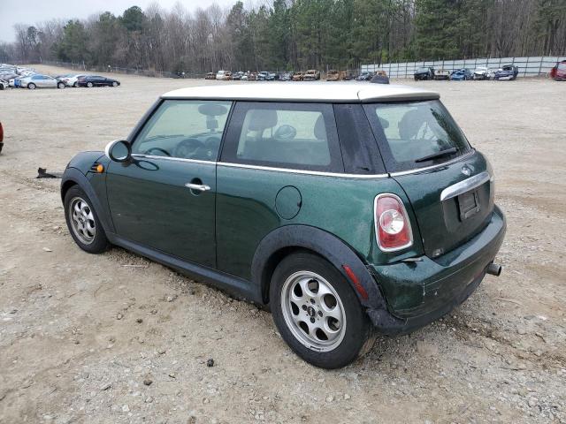 WMWSU3C53DT682797 - 2013 MINI COOPER GREEN photo 2