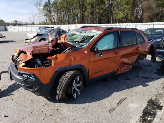 1C4PJMBS3EW255411 - 2014 JEEP CHEROKEE TRAILHAWK ORANGE photo 1