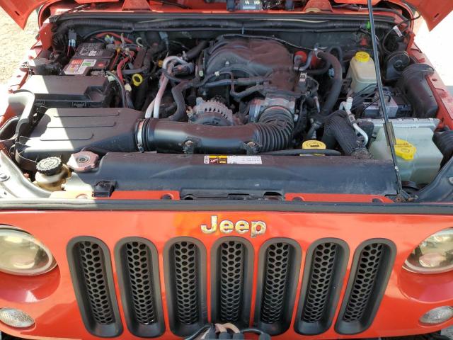 1C4AJWAG8DL654975 - 2013 JEEP WRANGLER SPORT RED photo 11