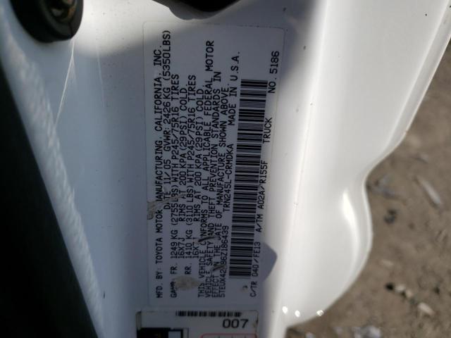 5TEUX42N86Z186439 - 2006 TOYOTA TACOMA ACCESS CAB Ақ фото 12