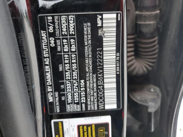 WDC0G4JB6KV122221 - 2019 MERCEDES-BENZ GLC 300 BLACK photo 13