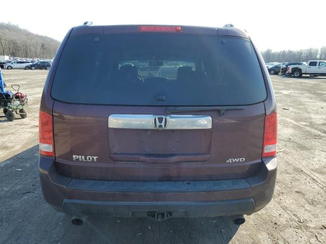 5FNYF4H51AB030975 - 2010 HONDA PILOT EXL MAROON photo 6