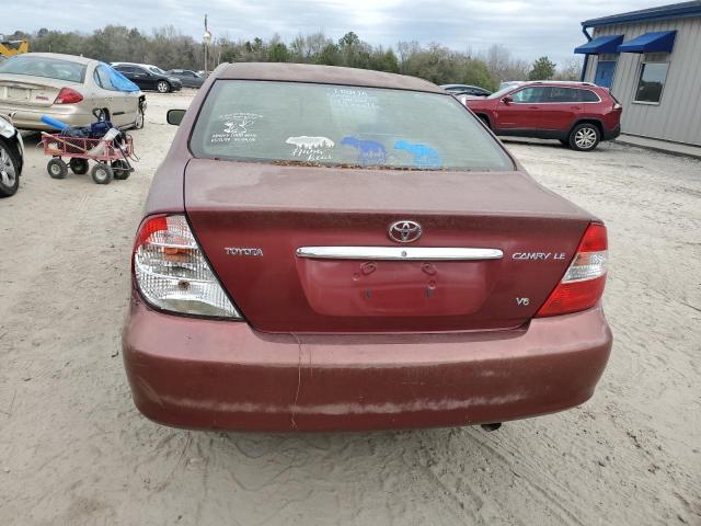 4T1BF32K93U035975 - 2003 TOYOTA CAMRY LE BURGUNDY photo 6