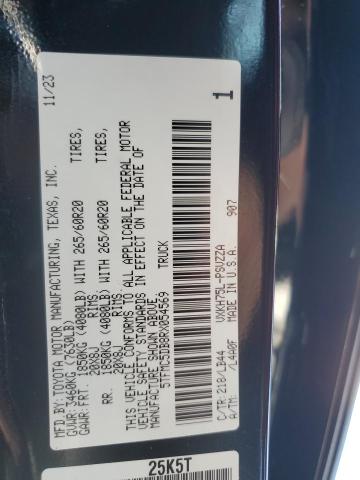 5TFMC5DB8RX054569 - 2024 TOYOTA TUNDRA CREWMAX PLATINUM შავი ფოტო 12