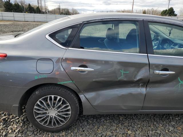 3N1AB7APXFY377052 - 2015 NISSAN SENTRA S GRAY photo 10