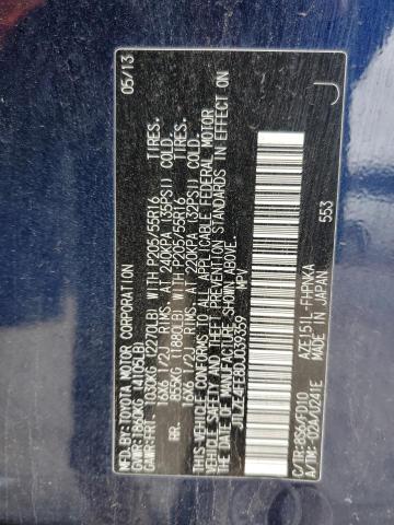 JTLZE4FE8DJ039359 - 2013 TOYOTA SCION XB 蓝色 照片 12