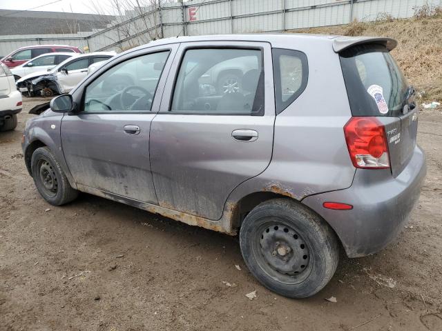 KL1TD65617B714503 - 2007 CHEVROLET AVEO BASE GRAY photo 2