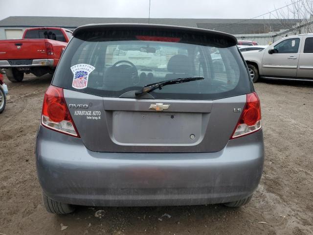 KL1TD65617B714503 - 2007 CHEVROLET AVEO BASE GRAY photo 6