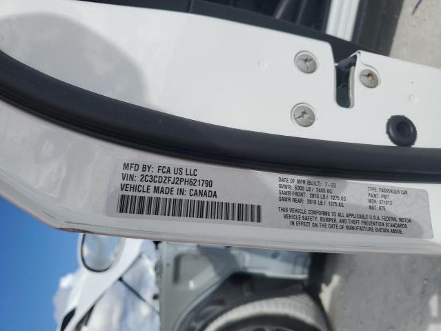 2C3CDZFJ2PH621790 - 2023 DODGE CHALLENGER R/T SCAT PACK WHITE photo 13