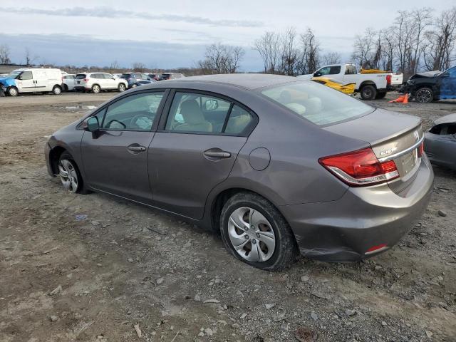 19XFB2F56DE066181 - 2013 HONDA CIVIC LX GRAY photo 2