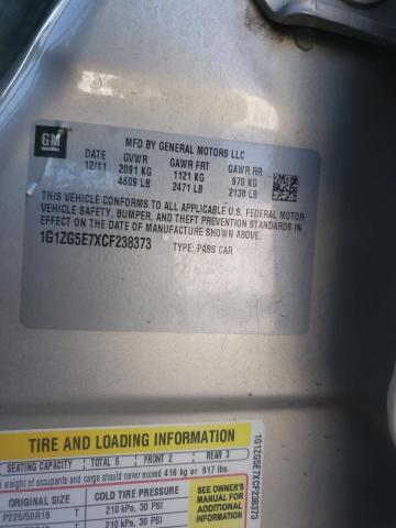 1G1ZG5E7XCF238373 - 2012 CHEVROLET MALIBU LTZ თაფლისფერი ფოტო 12