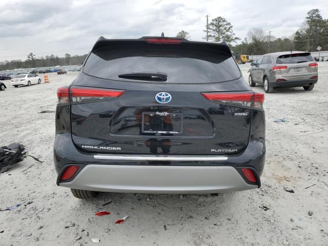 5TDFARAH7MS006347 - 2021 TOYOTA HIGHLANDER HYBRID PLATINUM BLACK photo 6