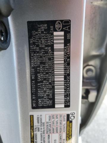 2T1BR32E55C557377 - 2005 TOYOTA COROLLA CE SILVER photo 12