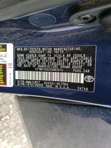 4T1BK1EB2EU082814 - 2014 TOYOTA AVALON BASE 蓝色 照片 12