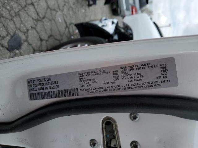 3C6UR5DL1NG123888 - 2022 RAM 2500 BIG HORN/LONE STAR WHITE photo 12