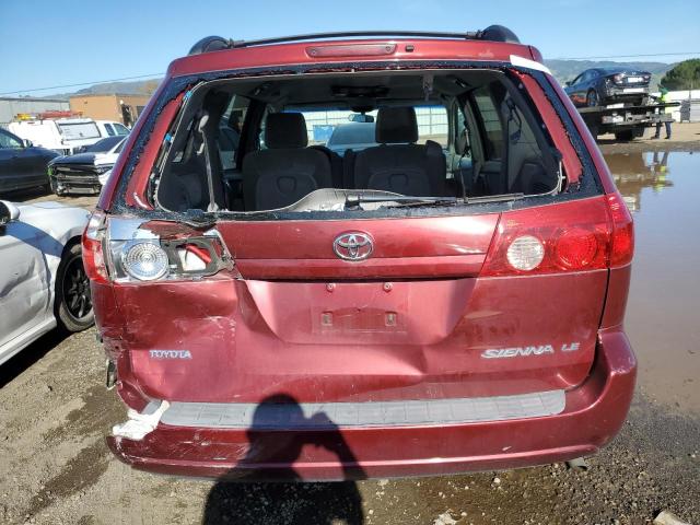 5TDZA23C26S578421 - 2006 TOYOTA SIENNA CE RED photo 6