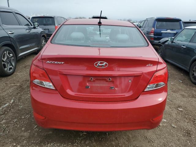 KMHCT4AE0FU873346 - 2015 HYUNDAI ACCENT GLS RED photo 6