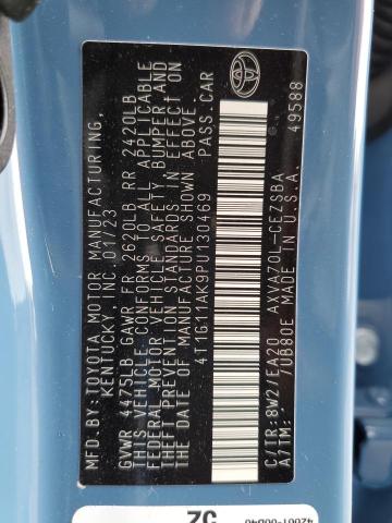 4T1G11AK9PU130469 - 2023 TOYOTA CAMRY SE NIGHT SHADE BLUE photo 13