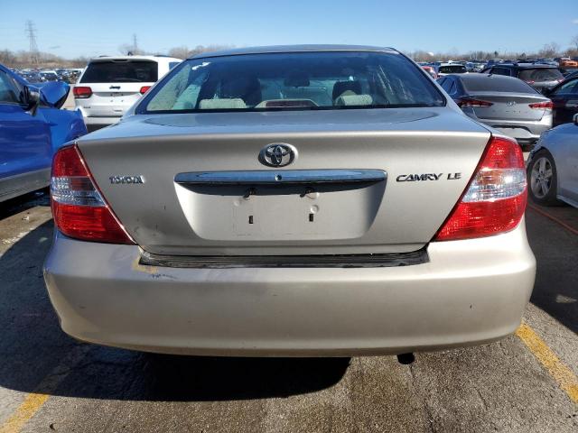 4T1BE32K14U323753 - 2004 TOYOTA CAMRY LE GOLD photo 6