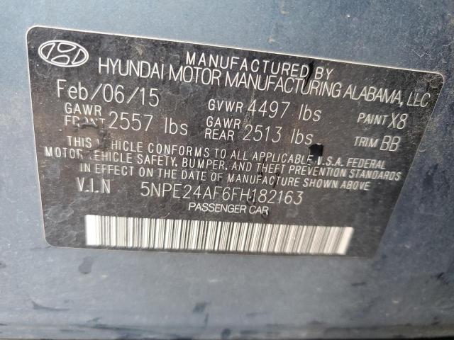 5NPE24AF6FH182163 - 2015 HYUNDAI SONATA SE TEAL photo 12