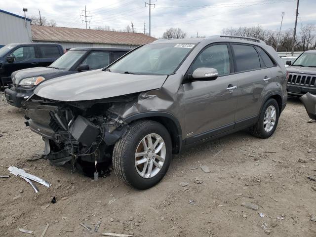 5XYKTCA63EG442518 - 2014 KIA SORENTO LX GRAY photo 1