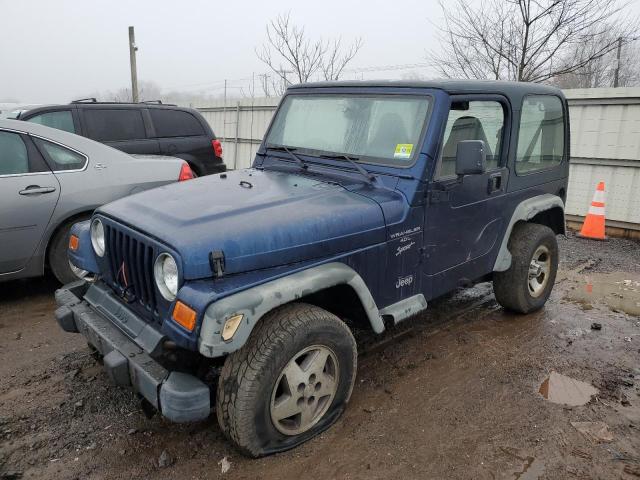 1J4FA49S01P325883 - 2001 JEEP WRANGLER / SPORT BLUE photo 1