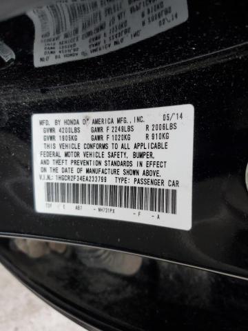 1HGCR2F34EA233799 - 2014 HONDA ACCORD LX BLACK photo 12