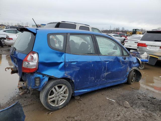 JHMGD38627S047749 - 2007 HONDA FIT S BLUE photo 3